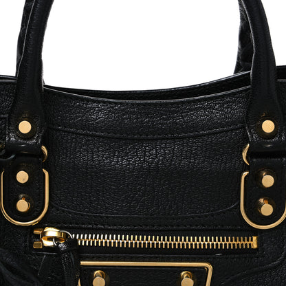Balenciaga Chevre Gold Metallic Edge Hardware S City Black 9 of 11