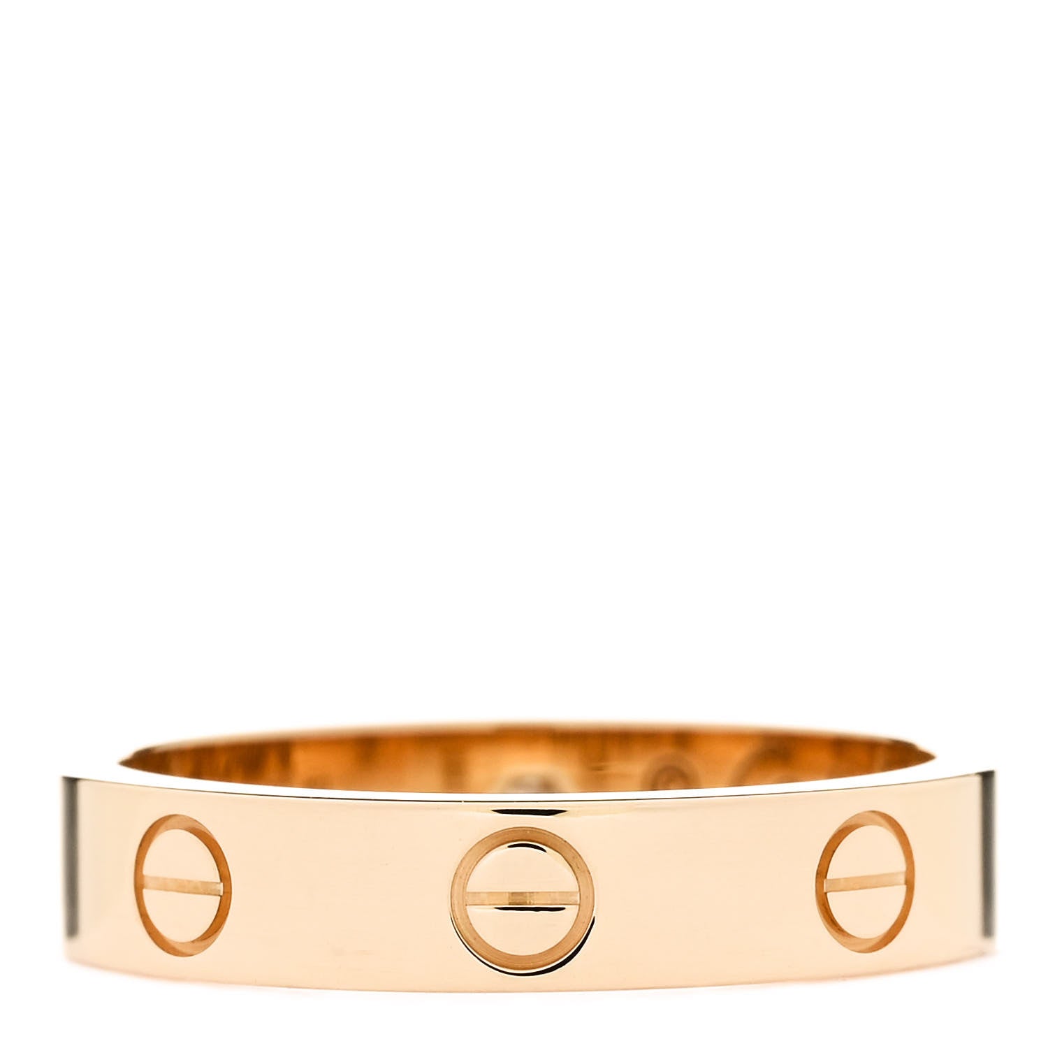 Cartier 18K Yellow Gold Diamond 4mm LOVE Wedding Band Ring 53 6.5 3 of 5