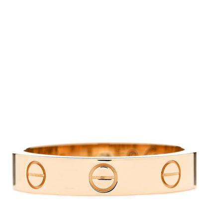 Cartier 18K Yellow Gold Diamond 4mm LOVE Wedding Band Ring 53 6.5 3 of 5