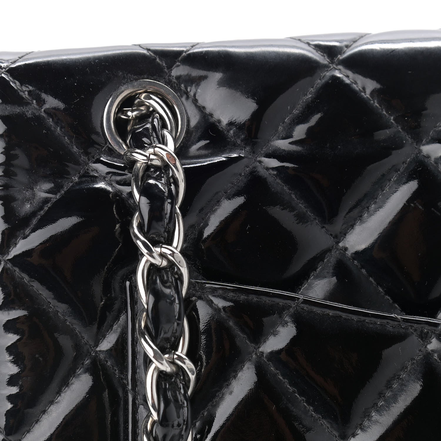 Chanel Patent Quilted Maxi Single Flap Black 11 of 11