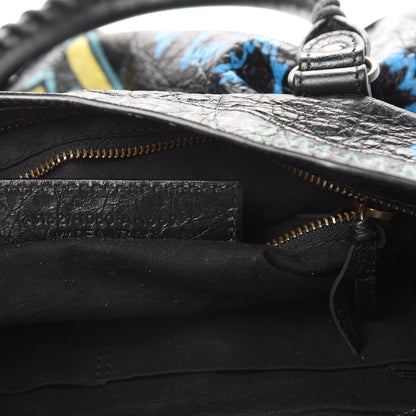 Balenciaga Agneau Graffiti All Over Classic Hardware S City Black Multicolor 7 of 10