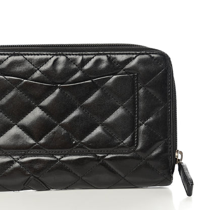 Chanel Calfskin Cambon Zip Around Organizer Wallet Black 13 of 16
