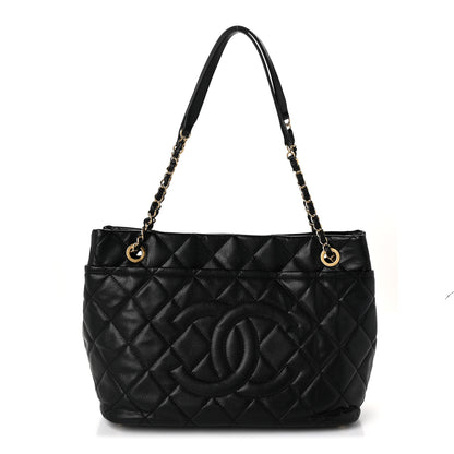Chanel Caviar Quilted CC Timeless Soft Tote Black 1 of 10