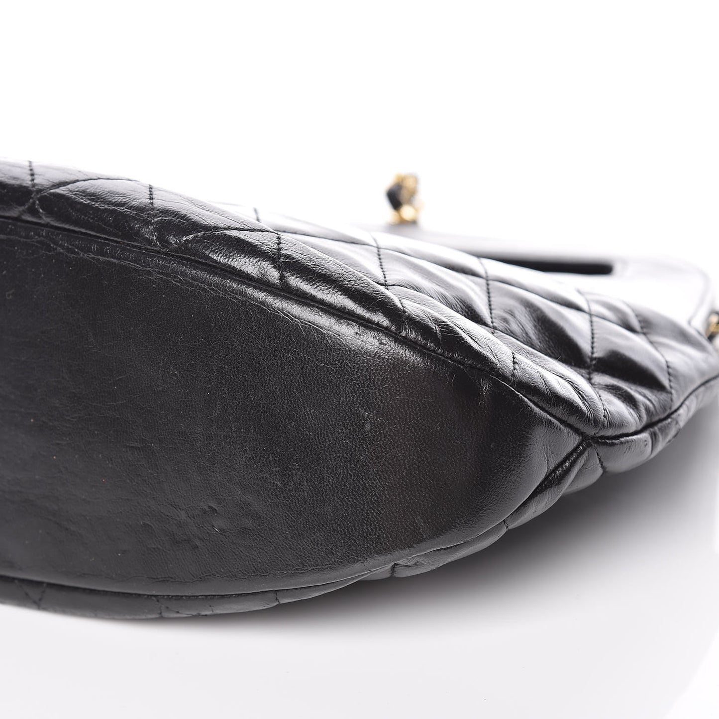 Lambskin Quilted CC Shoulder Bag Black