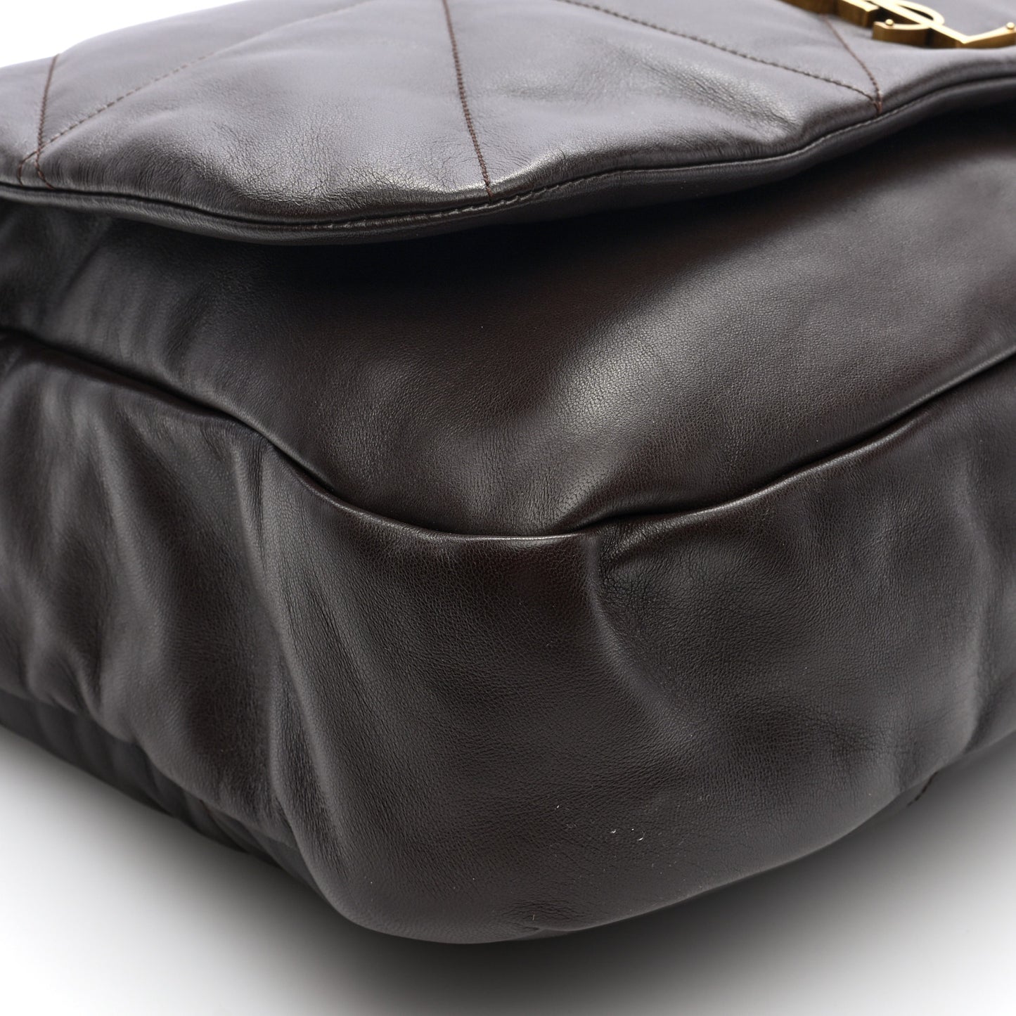 Lambskin Matelasse Monogram Large Jamie 4.3 Dark Sweet Chocolate