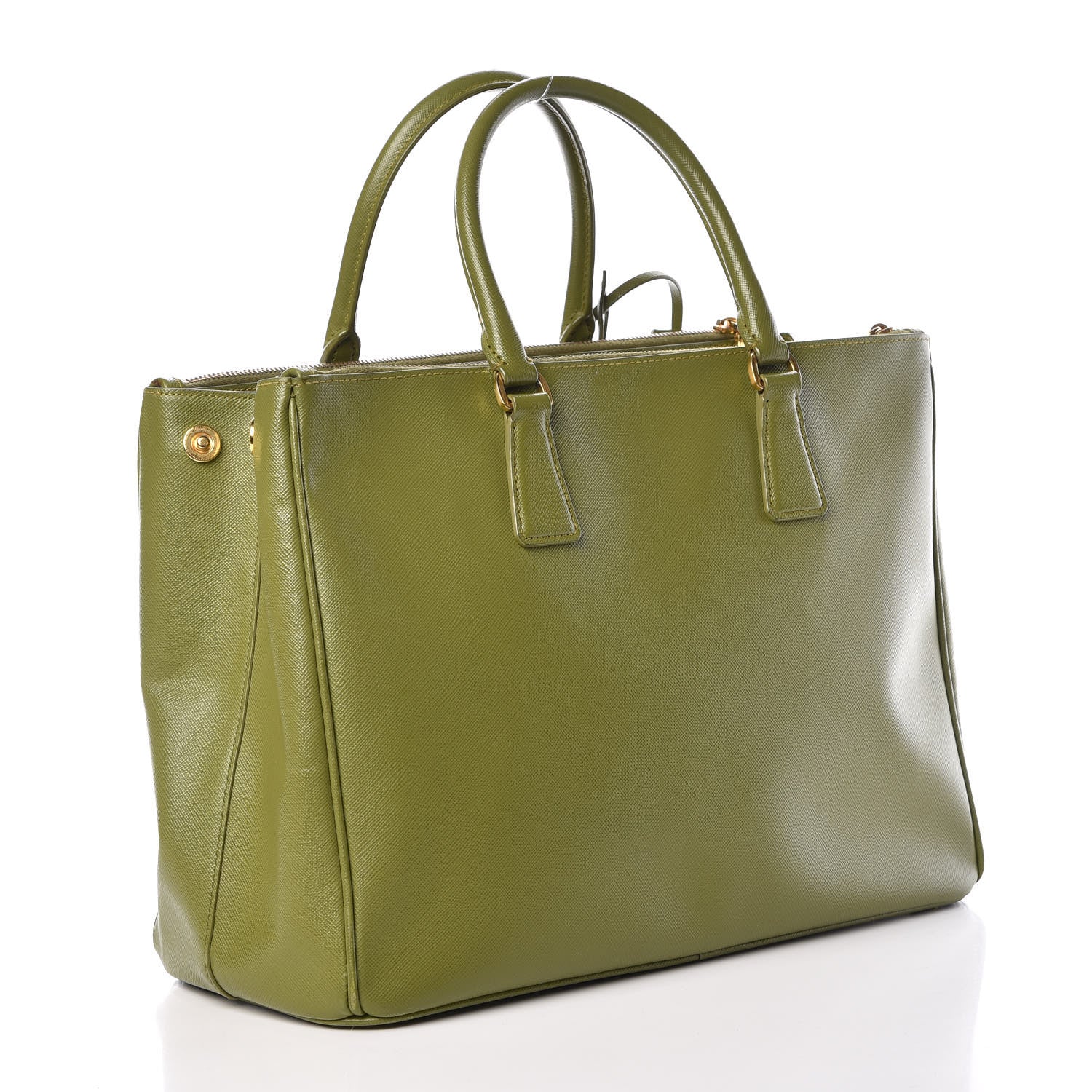 Prada Saffiano Large Galleria Double Zip Tote Edera 3 of 15
