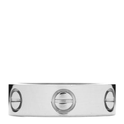 Cartier 18K White Gold 5.5mm LOVE Ring 50 5.25 1 of 4
