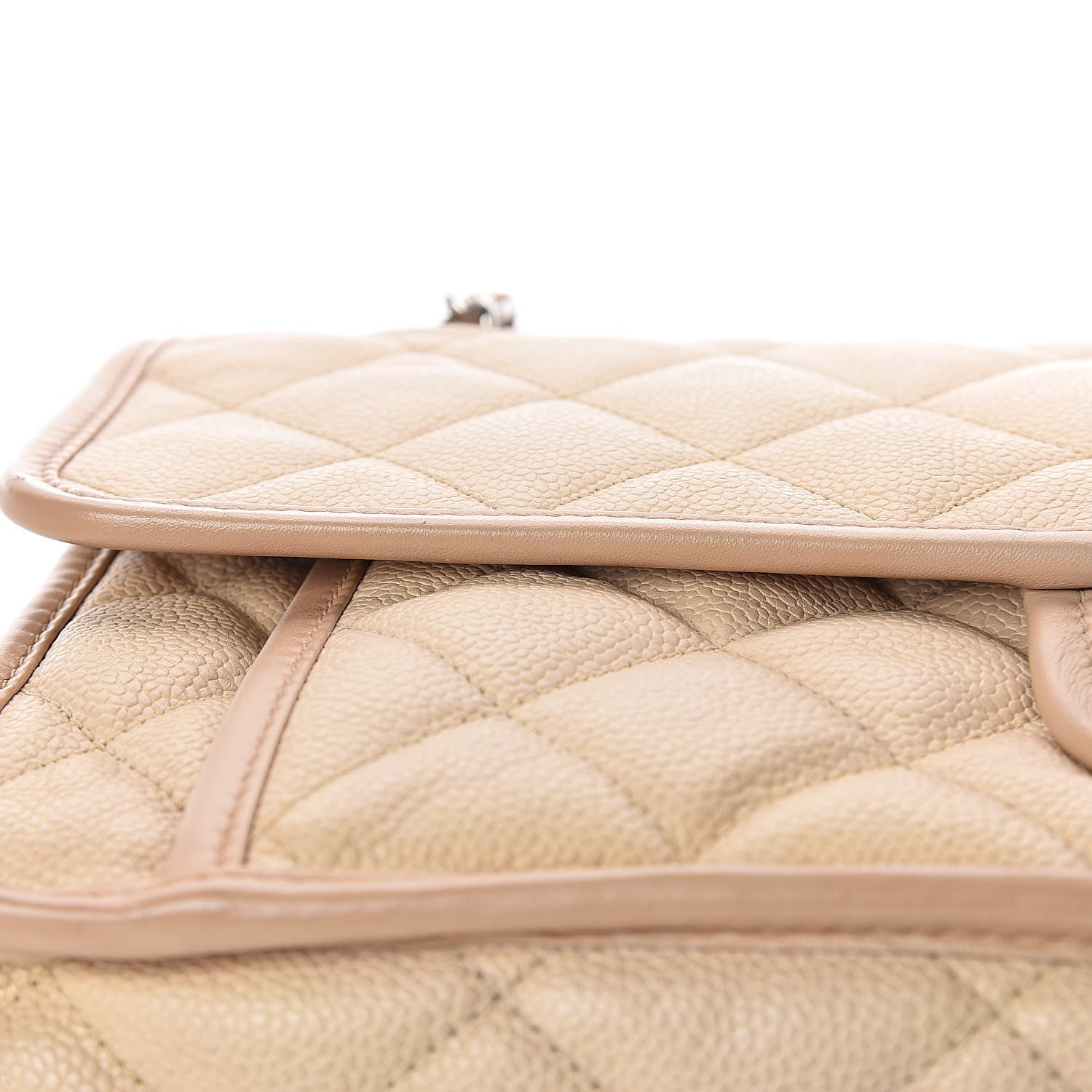 Chanel Caviar Quilted Large French Riviera Flap Beige 18 of 20