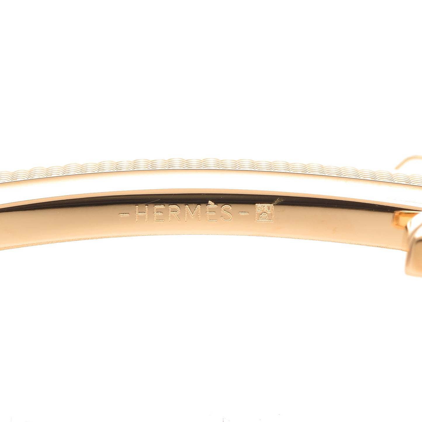 Guilloche 32mm H Belt Buckle Gold