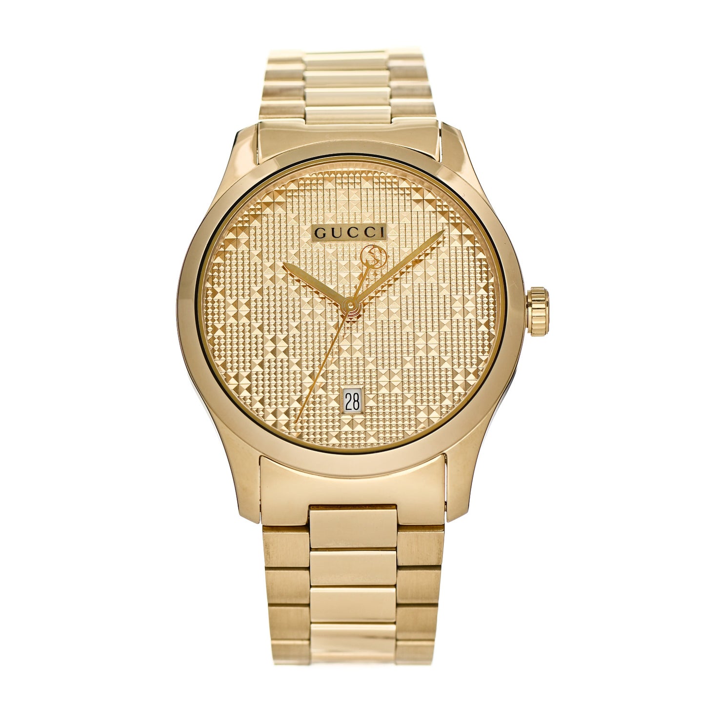 Stainless Steel 38mm G-Timeless Diamante Quartz Watch Gold