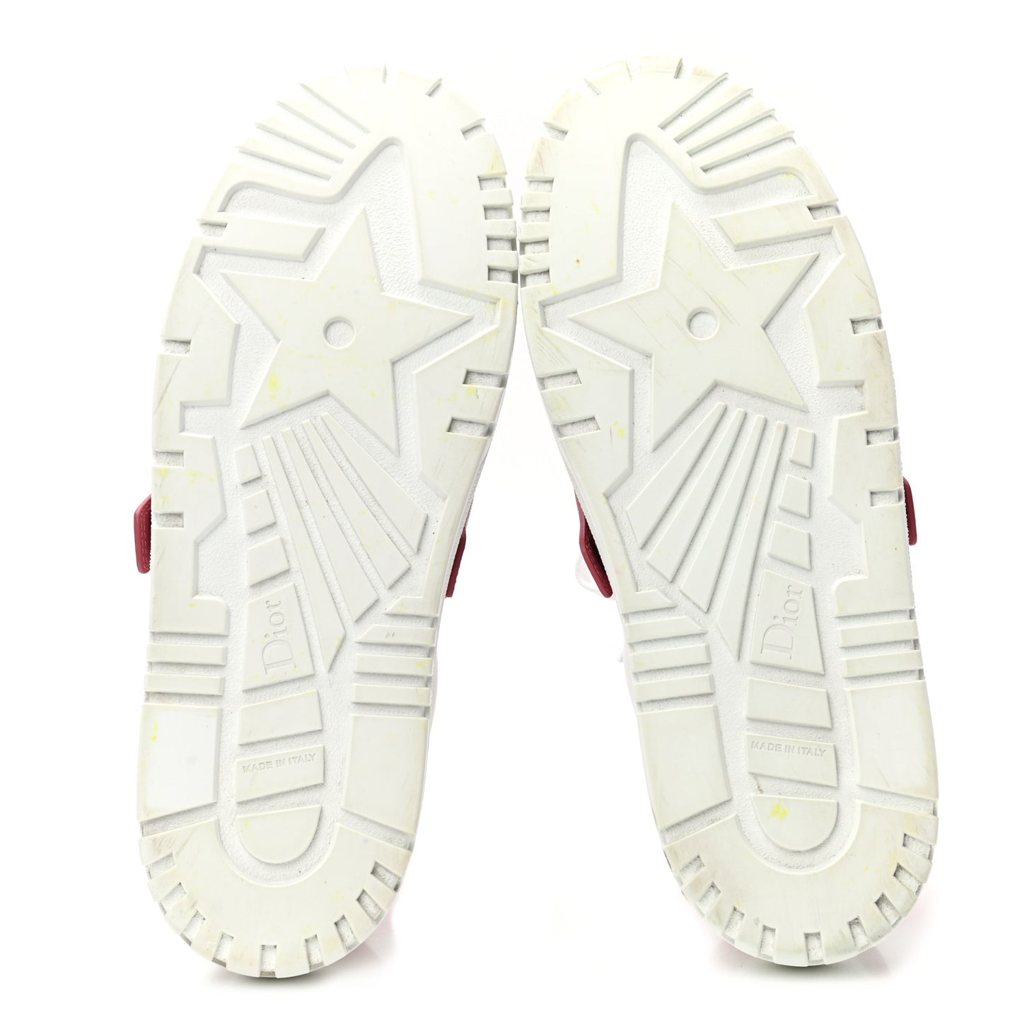 Suede Patent Terry Cloth Dior-ID Platform Sneakers 40 White Framboise