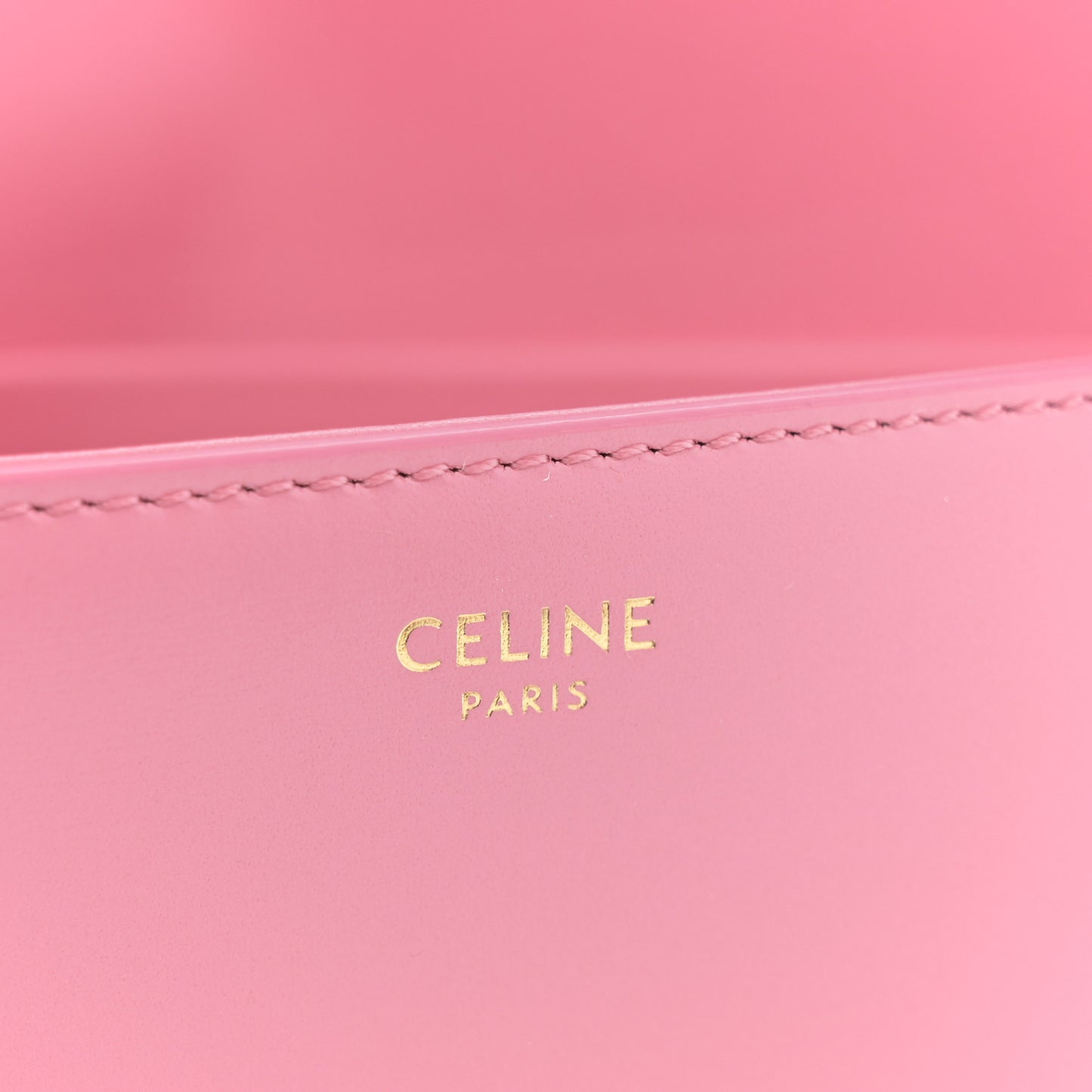 Shiny Calfskin Triomphe Shoulder Bag Flamingo