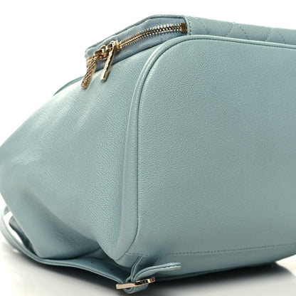 Chanel Caviar Quilted Business Affinity Backpack Light Blue 9 of 12