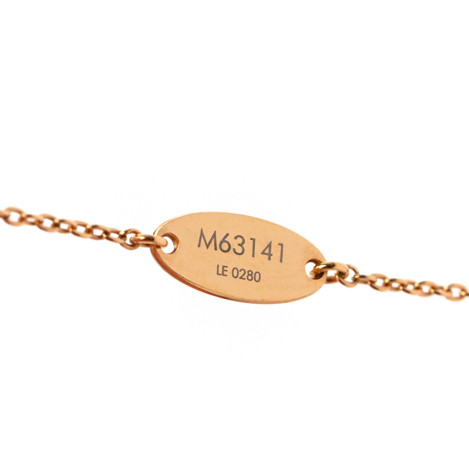 Louis Vuitton Nanogram Name Tag Necklace Gold 6 of 7