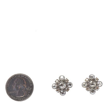 Chanel Crystal CC Earrings Silver 2 of 4