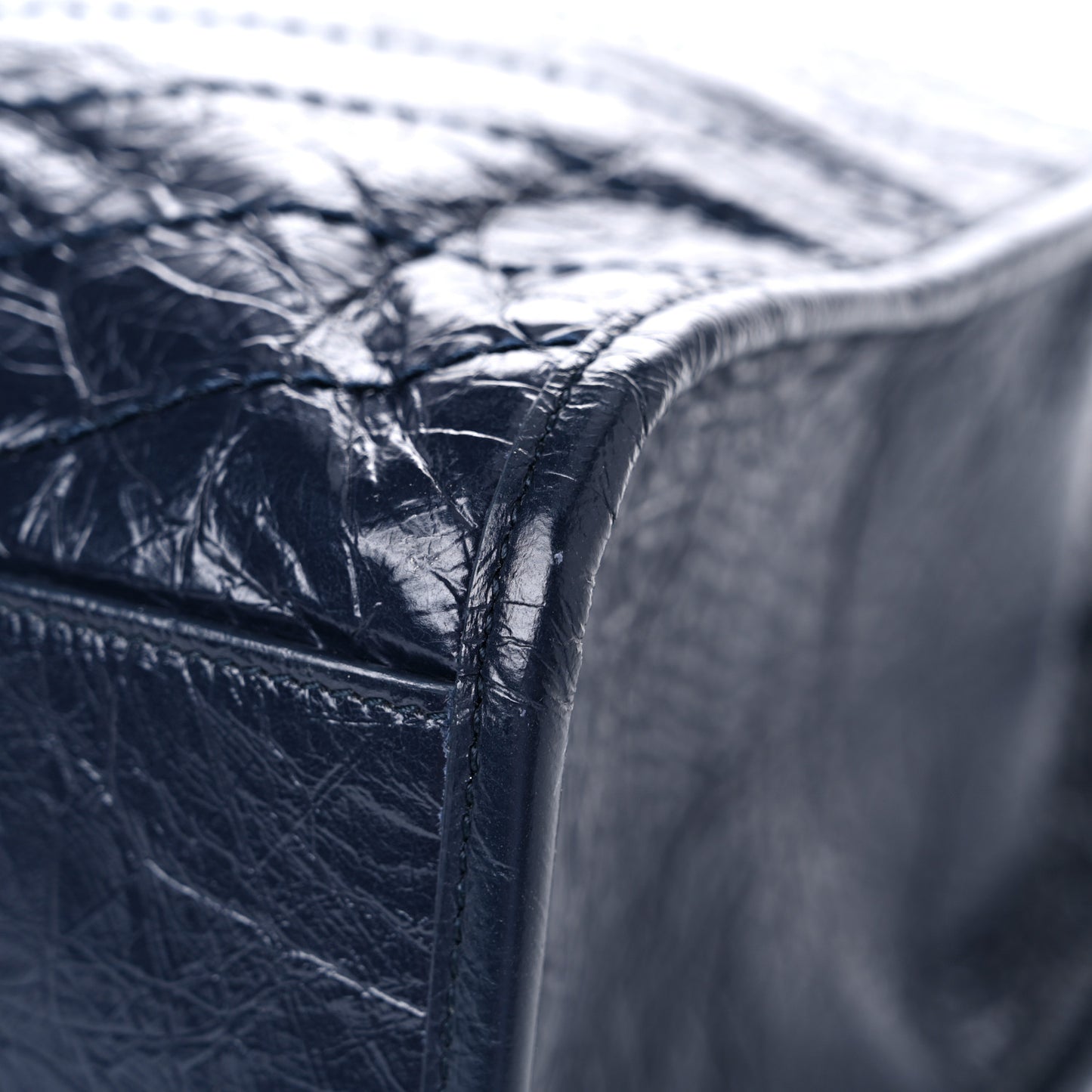 Crinkled Calfskin Matelasse Monogram Niki Shoulder Bag Deep Marine