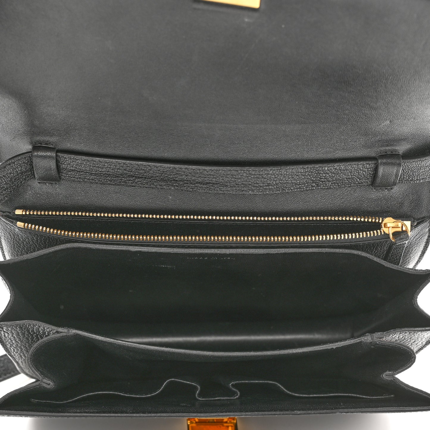 Goatskin Medium Classic Box Flap Bag Black