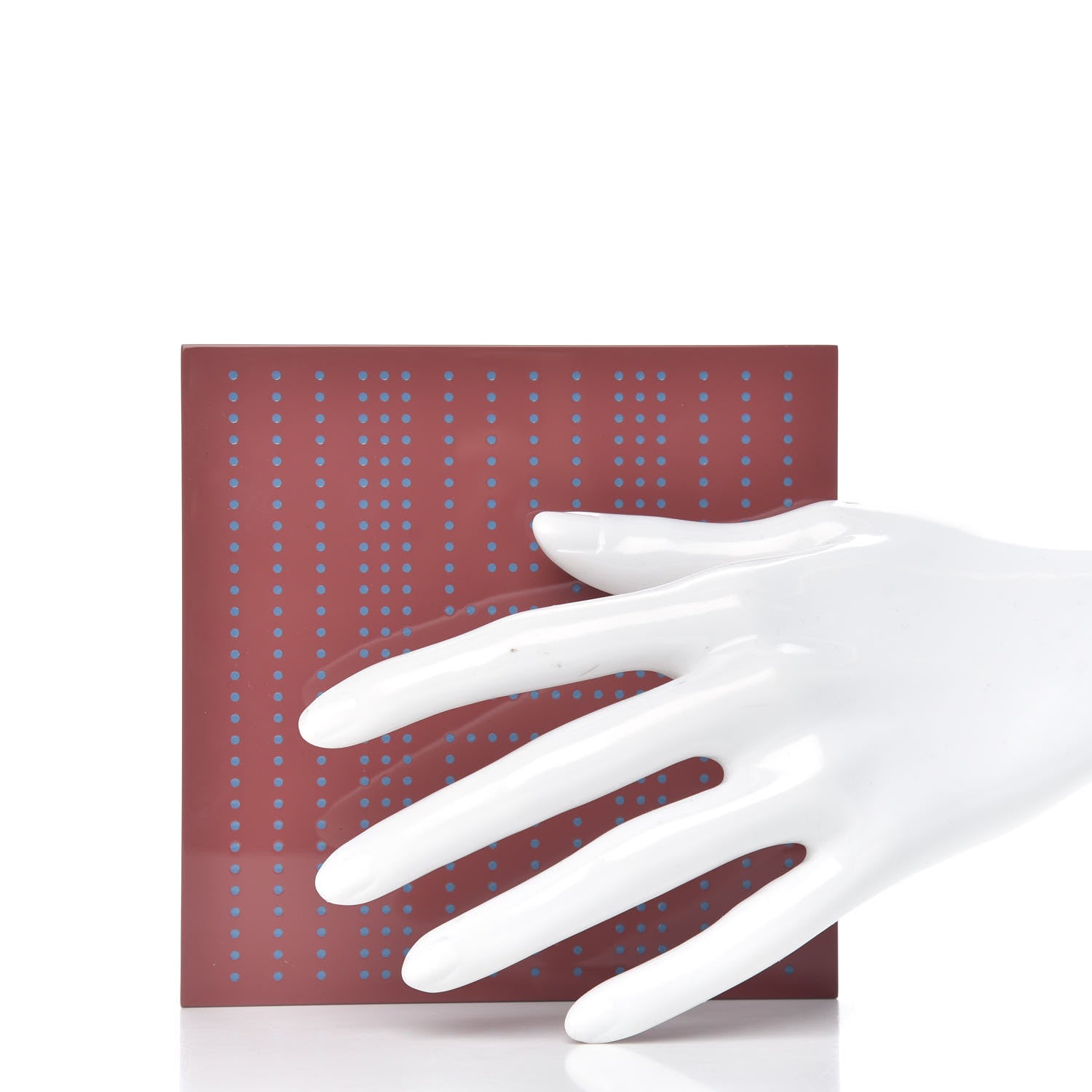 Hermes Lacquered Wood H'Dot Box Blush Bleu Monet 2 of 7