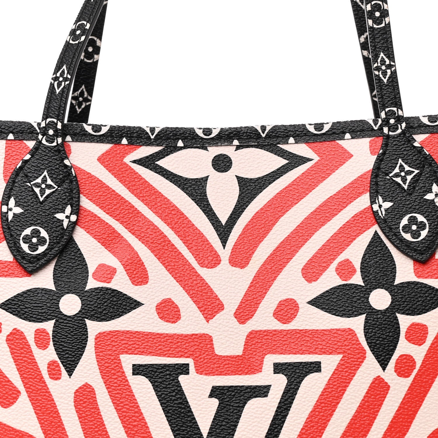 Louis Vuitton Monogram Giant Crafty Neverfull MM Creme Rouge Black 9 of 11