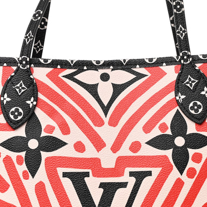 Louis Vuitton Monogram Giant Crafty Neverfull MM Creme Rouge Black 9 of 11