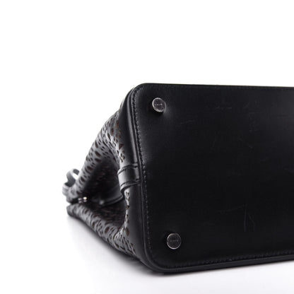 Alaia Calfskin Vienne Wave Mina 25 Bag Black 8 of 10