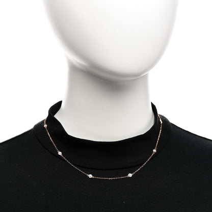 Parker & West by FASHIONPHILE 14K Rose Gold Diamond .75ctw Station Necklace 2 of 4