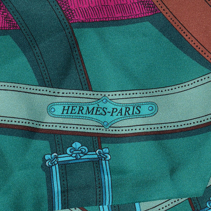 Hermes Silk Cavalcadour Maxi Twilly Canard Fuchsia Brique 4 of 5