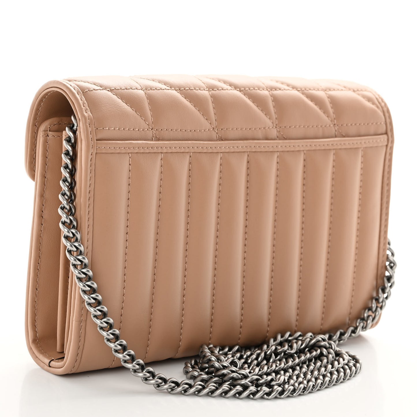 Calfskin Matelasse Aria GG Marmont Chain Wallet Camelia