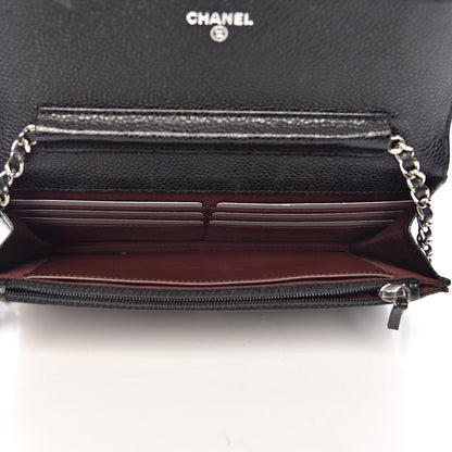 Chanel Caviar Quilted Wallet On Chain WOC Black 5 of 11