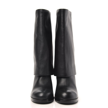Chanel Calfskin Pearl CC Short Boots 35.5 Black 2 of 8