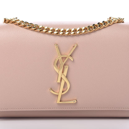 Saint Laurent Grain De Poudre Small Monogram Kate Satchel Pale Pink 12 of 13