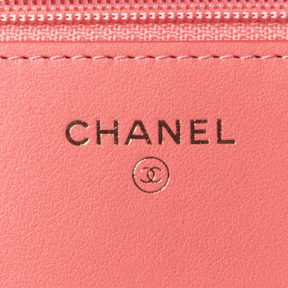 Chanel Caviar Quilted Boy Wallet On Chain WOC Pink 8 of 10