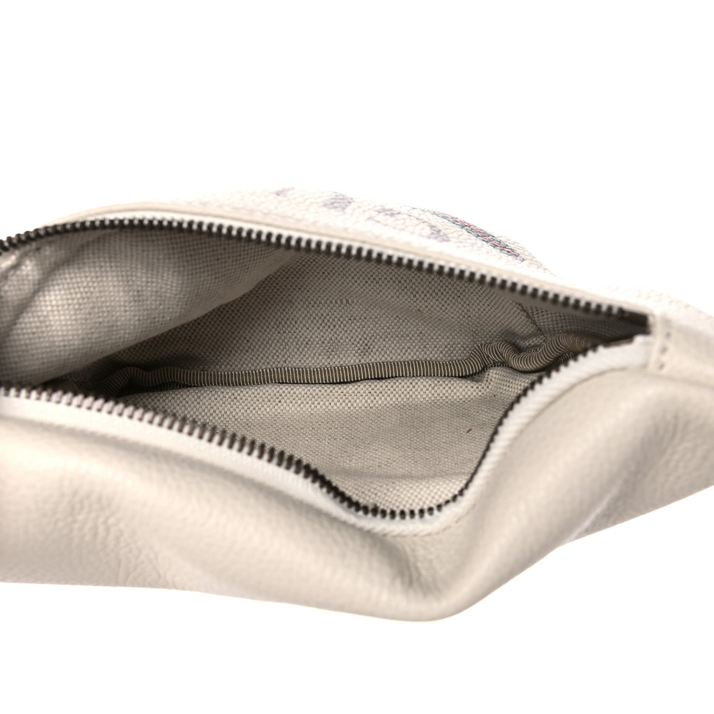 Grained Calfskin Small Logo Belt Bag White