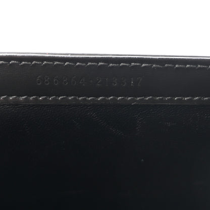 Gucci Boarded Dyana Lux Calfskin Web Monochrome Small Bamboo 1947 Top Handle Bag Black 7 of 10