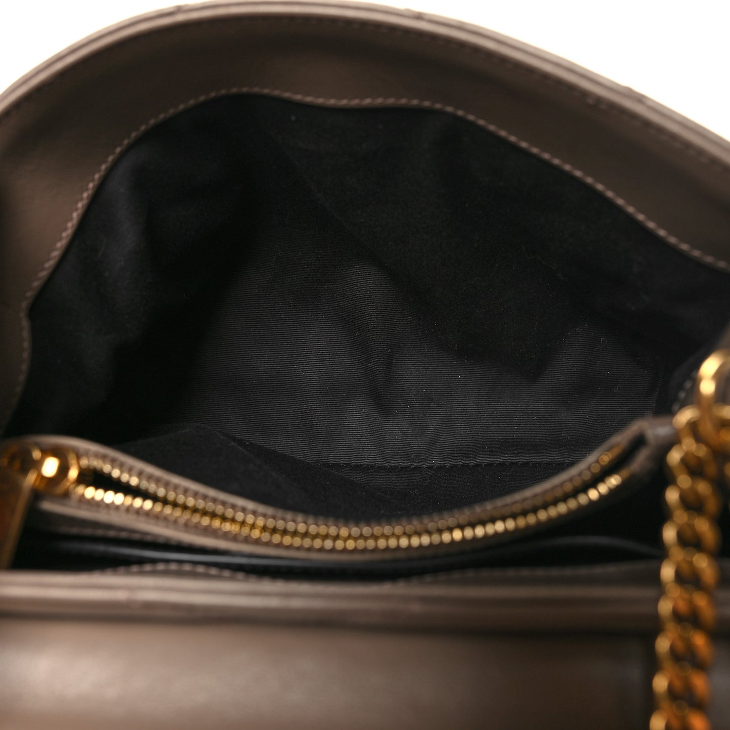 Calfskin Y Quilted Monogram Small Loulou Chain Satchel Taupe