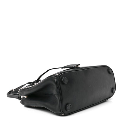 Prada City Calf Mini Hand Stitched Galleria Double Zip Tote Black 4 of 11