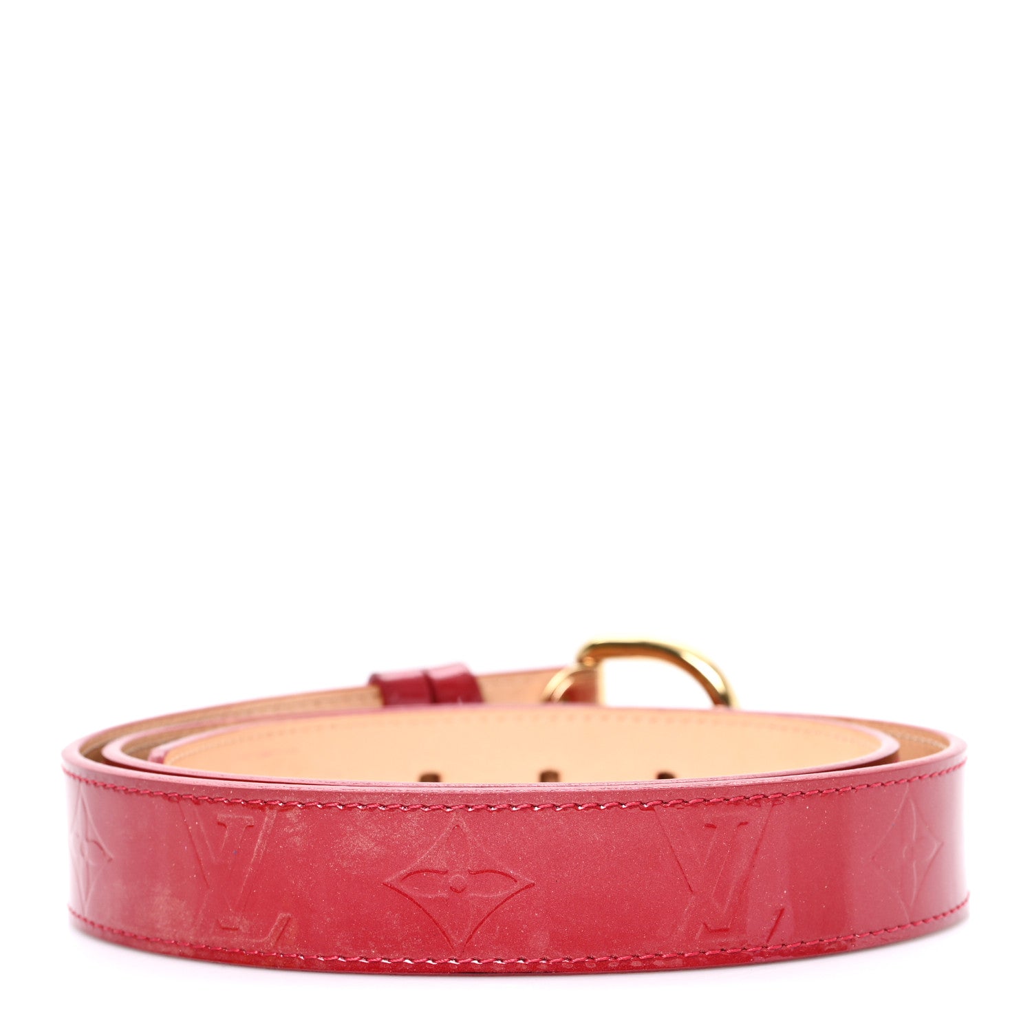 Louis Vuitton Vernis Ceinture 30mm Belt 90 36 Rouge 1840856