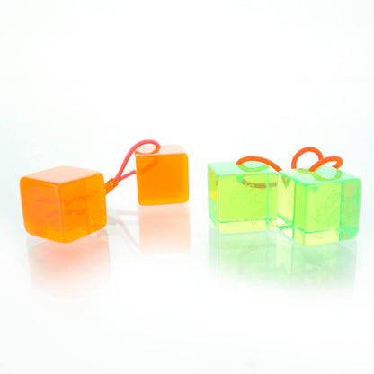 Louis Vuitton Resin Fluo Robert Wilson Hair Cubes Green Orange 5 of 7