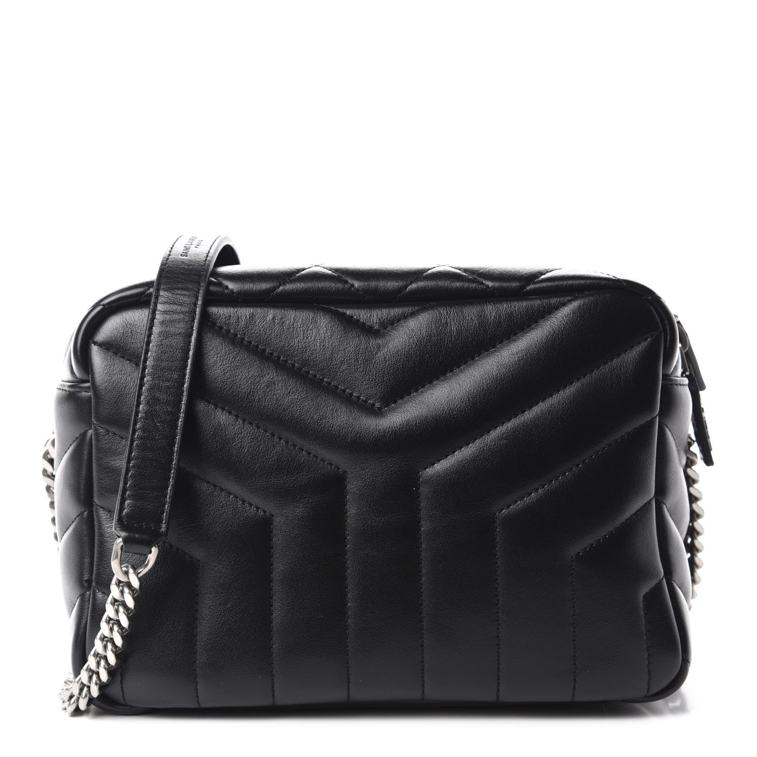 Saint Laurent Calfskin Y Quilted Monogram Small Loulou Bowling Bag Black 1 of 10
