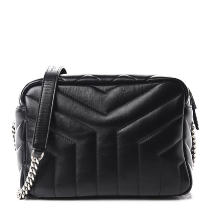 Saint Laurent Calfskin Y Quilted Monogram Small Loulou Bowling Bag Black 1 of 10