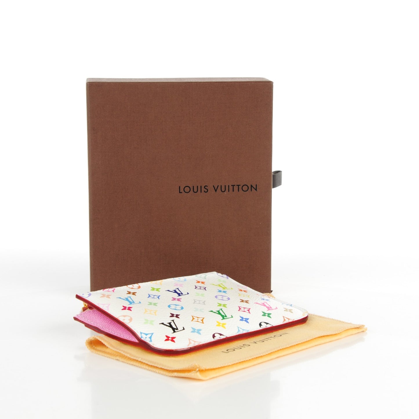 Monogram Multicolor Key Pouch White Litchi