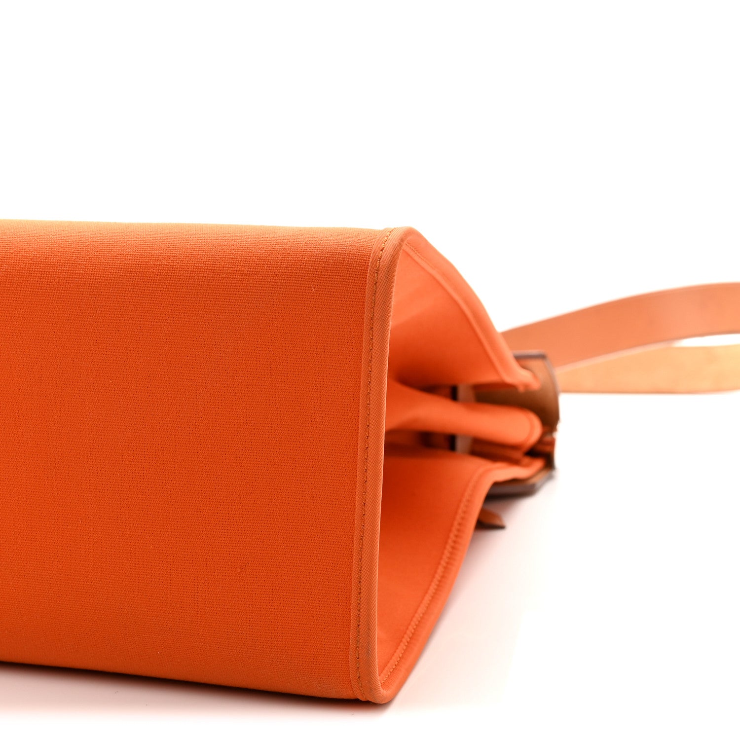 Hermes Vache Hunter Toile Herbag Zip 39 MM Orange Natural 11 of 11