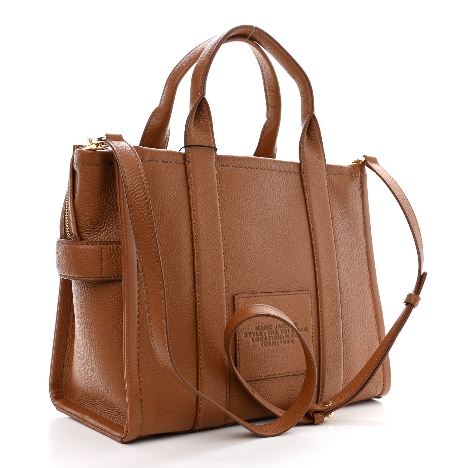 Marc Jacobs Grained Calfskin Medium The Tote Bag Argan Oil 3 of 10