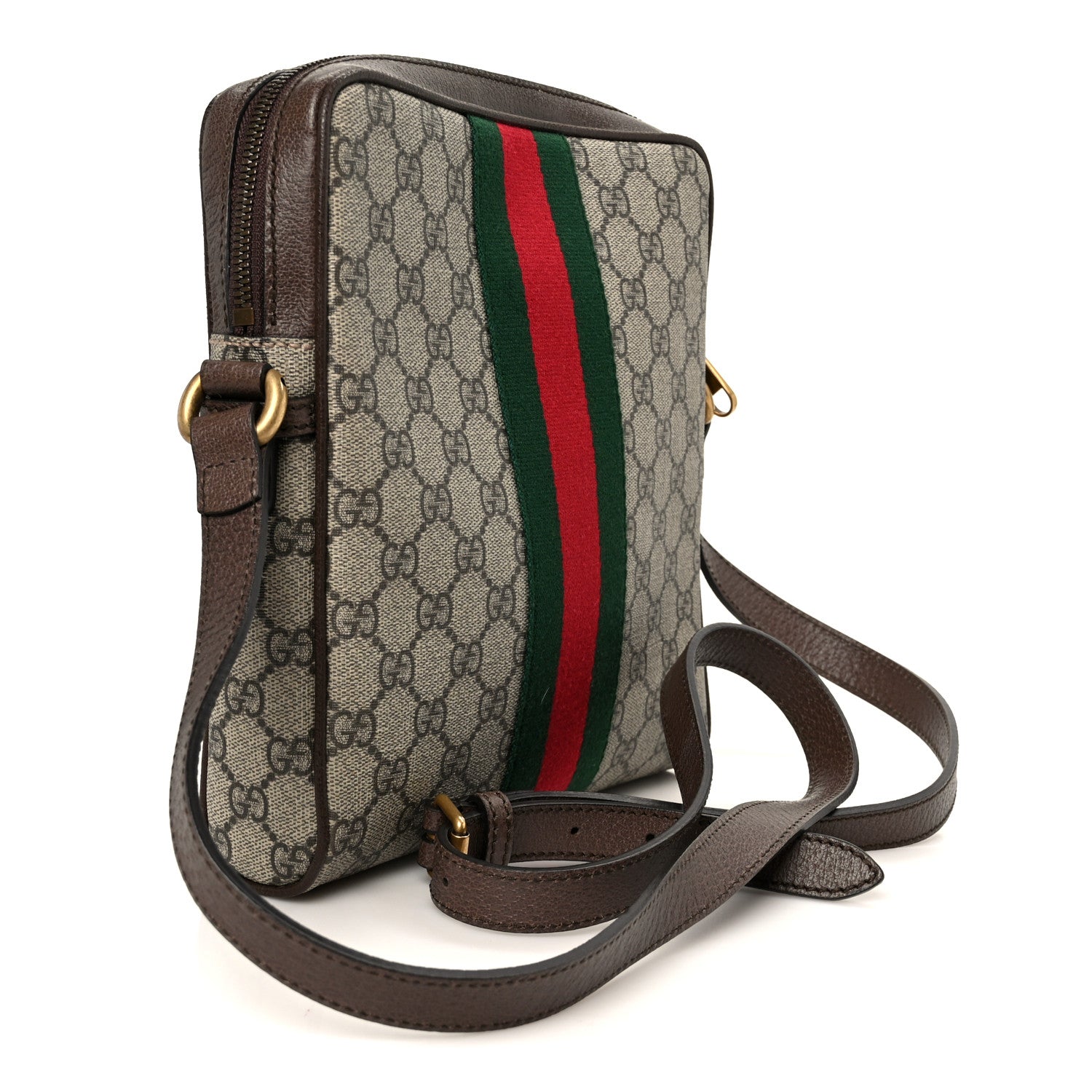 Gucci GG Supreme Monogram Web Small Ophidia Messenger Bag Brown 3 of 11