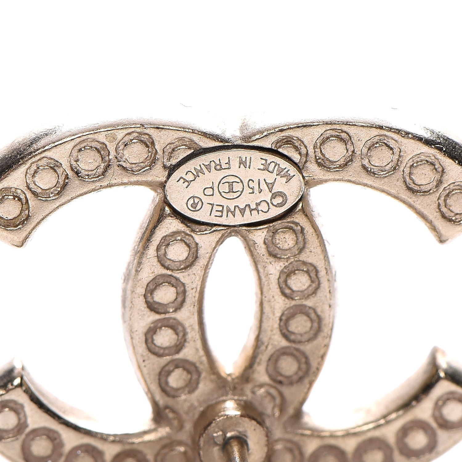 Chanel Crystal CC Earrings Gold 4 of 10