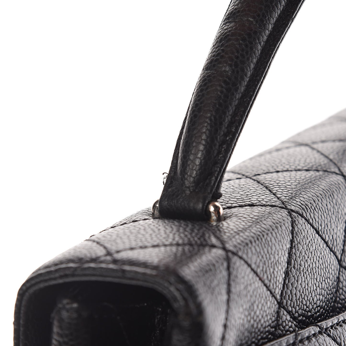 Caviar Quilted Jumbo Kelly Flap Black