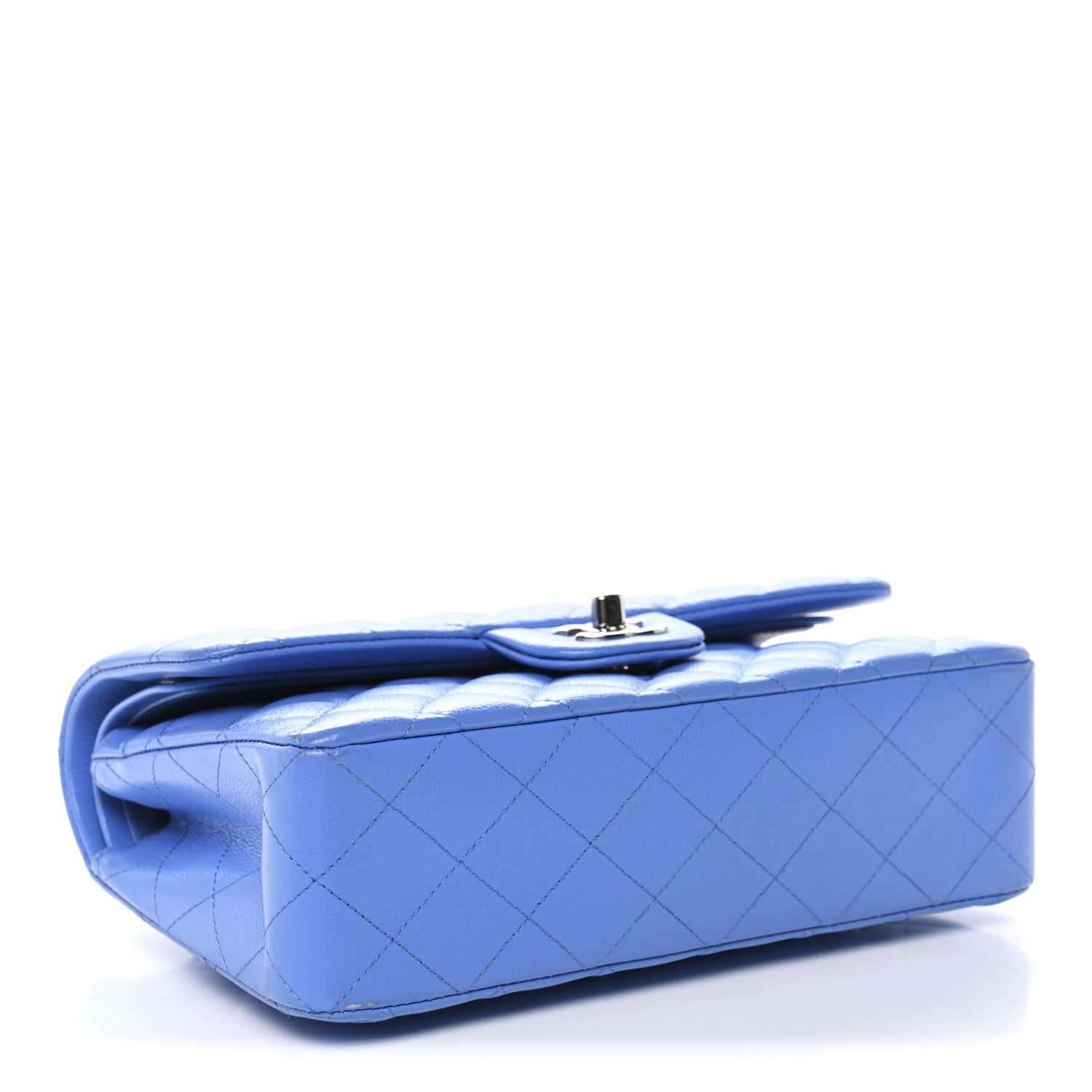 Chanel Caviar Quilted Small Double Flap Blue 3 of 11