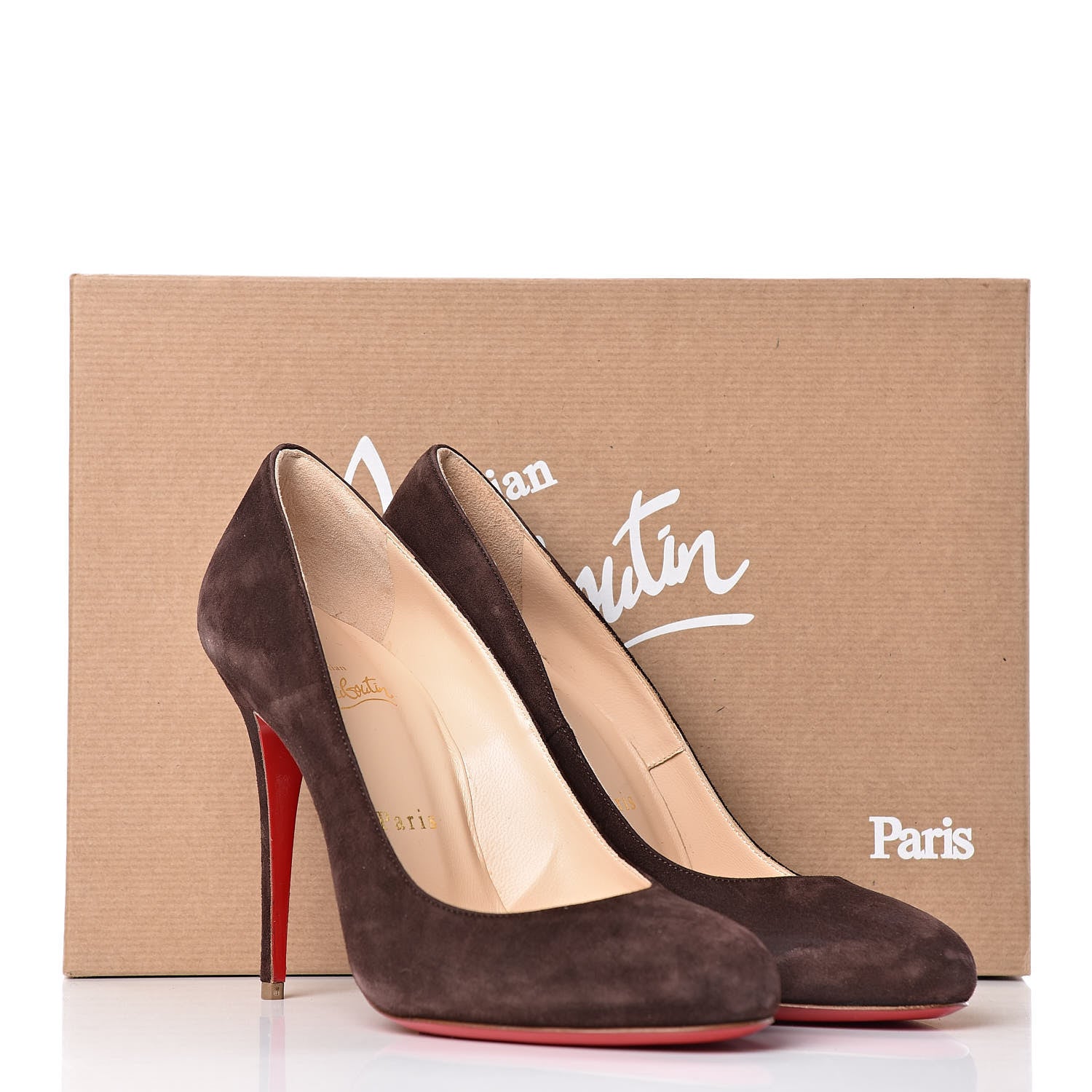 Christian Louboutin Suede Fifi 100 Pumps 37 Coffee 11 of 11