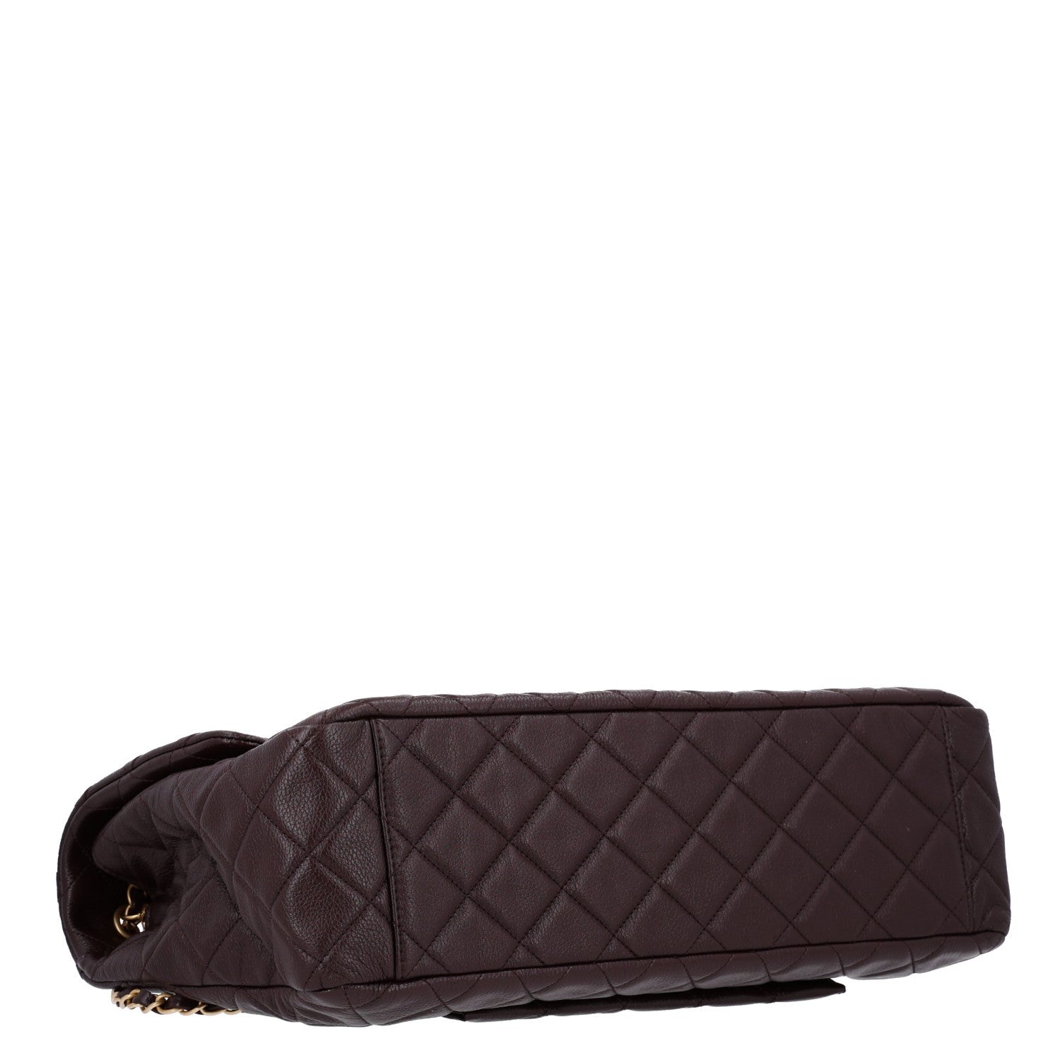 Chanel Grained Calfskin Quilted XXL Travel Flap Bag Burgundy 4 of 11