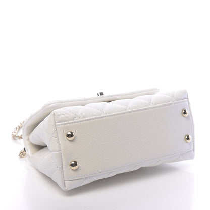 Chanel Iridescent Caviar Quilted Extra Mini Coco Handle Flap Ivory 4 of 11